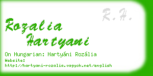 rozalia hartyani business card